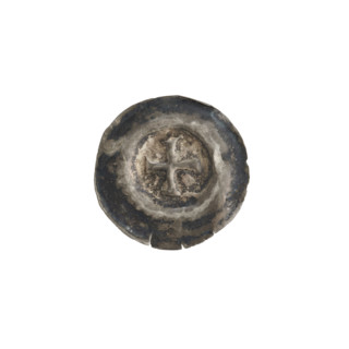 denarius - bracteate, Greek cross I (iconographic), cracked dies, R5 (rare), one-sided coin,