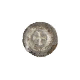 denarius - bracteate, Greek cross I (iconographic), cracked dies, R5 (rare), one-sided coin,