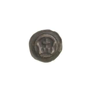 Denarius - bracteate; crown II (iconographic); crowns; one-sided coin; crosses; Teutonic Knights