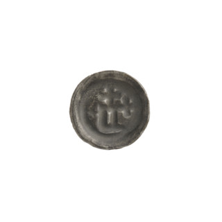 Denarius — bracteate, rectangle-D (iconographic); one-sided coin featuring crosses, a six-pointed