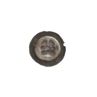 Denarius - bracteate, gate topped with three pillars topped with balls; a cross under the gate