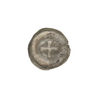 Denarius - bracteate; iconography: Greek (equal-armed) cross with ends of the arms extended;