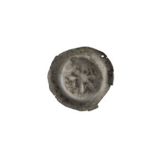 Denarius bracteate with cross, moon and star iconography; maker: Antoni Richard (1841–1894) [likely
