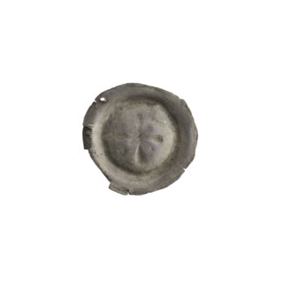 Denarius bracteate with cross, moon and star iconography; maker: Antoni Richard (1841–1894).
