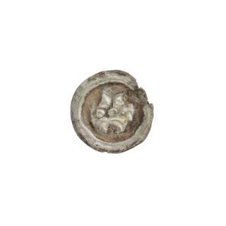Denarius - bracteate; Gate II (iconographic) showing a gate topped with three pillars topped with