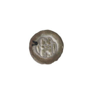 Denarius - bracteate; gate topped with three posts ending in trefoils. Under the straight vault of