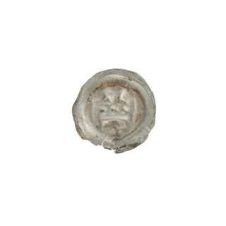 Denarius - bracteate, Gate II (iconographic). One-sided coin showing a gate topped with pillars and