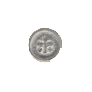 Denarius - bracteate; one-sided coin (bracteate) depicting a Latin cross with slightly widening arm