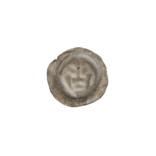 Denarius — bracteate imitation; one-sided coin with crowns and crosses; Teutonic Knights (Order);