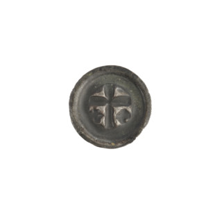 Denarius - barkteat; Latin cross (iconographic); one-sided coin; equal-armed crosses