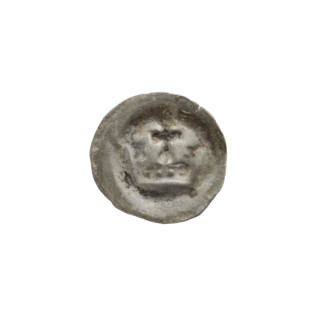 Denarius - bracteate; crown I (iconographic); crowns; one-sided coin; crosses; Teutonic Knights