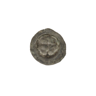 Denarius bracteate, one-sided coin (ca. 1317/1318–ca. 1327/1328). Obverse: Latin cross with