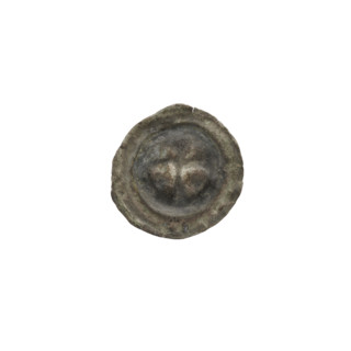 Denarius (bracteate), one-sided coin, ca. 1317/1318–ca. 1327/1328. Obverse: Latin cross with