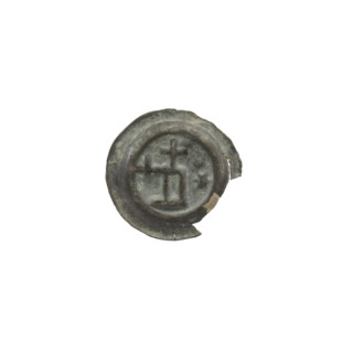 Denarius - bracteate, rectangle-D (iconographic); Nerwinski; deposits; two crosses (iconographic);