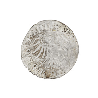 Teutonic groschen, Albrecht Hohenzollern (prince in Prussia; Grand Master; 1490–1568), R5 (rarity).