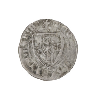 Teutonic szelag, Konrad von Jungingen (Grand Master; 1393–1407), Teutonic Knights' shield. Obv.