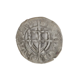 Teutonic szelag, Paul von Russdorf (Grand Master; 1422–1441). Obverse: monastic shield of the Grand