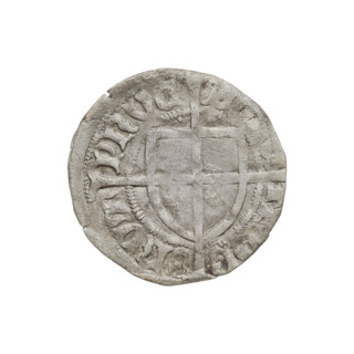 Teutonic szelag, Paul von Russdorf (Grand Master; 1422–1441). Obverse: monastic shield of the Grand