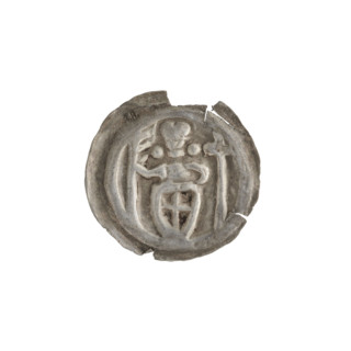 Denarius — bracteate imitation? R6 (rarity). One-sided silver coin (AR punch), ca. 1247/1248–ca.