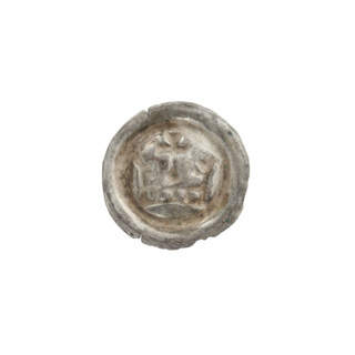 Denarius - bracteate; crown I (iconographic); crosses; crowns; one-sided coin; Teutonic Knights