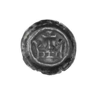 Denarius - bracteate; crown I (iconographic); crosses; crowns; one-sided coin; Teutonic Knights