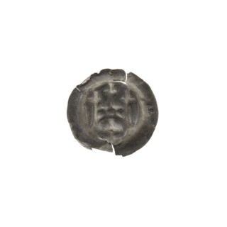 denarius - bracteate, gate II (iconographic), AR mark, isosceles cross (iconographic), crosses,