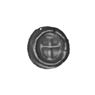 Denarius-bracteate of Albrecht Hohenzollern (Grand Master, 1490–1568). One-sided coin (bracteate),