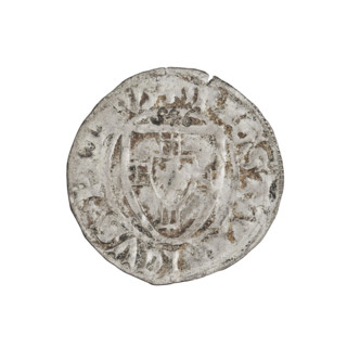 Teutonic szelag, Ulrich von Jungingen (Grand Master; 1407–1410), monastic shield of the Grand