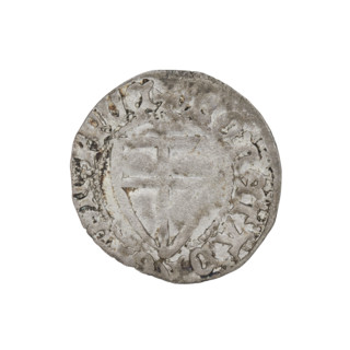 Teutonic szelag, Michal Küchmeister (Grand Master; 1414–1422). Obverse: Teutonic shield of the