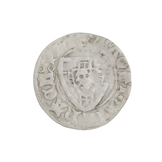 Teutonic szelag, Michal Küchmeister (Grand Master; 1414–1422). Obverse: monastic shield of the
