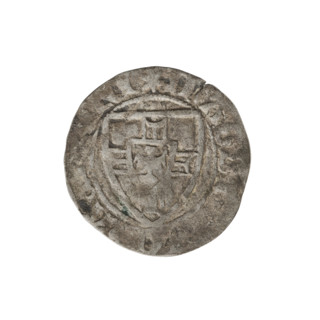 Teutonic szelag, Michal Küchmeister (Grand Master; 1414–1422). Monastic shield of the Grand Master