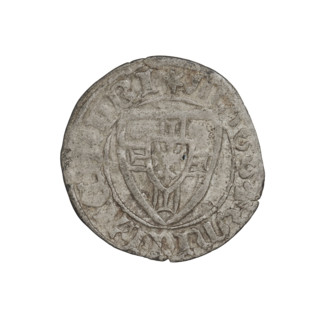 Teutonic szelag, Michal Küchmeister (Grand Master; 1414–1422). Teutonic shield (iconographic). AR