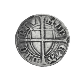 Teutonic szelag, Michal Küchmeister (Grand Master; 1414–1422). Cross with elongated, widening arms