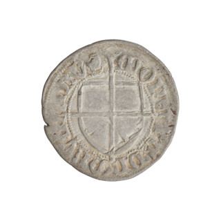 Teutonic szelag, Paul von Russdorf (Grand Master; 1422–1441). Obverse: monastic shield of the Grand