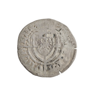 Teutonic szelag, Paul von Russdorf (Grand Master; 1422–1441). Obverse: monastic shield of the Grand
