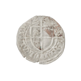 Teutonic szelag, Pawel von Russdorf (Grand Master; 1422–1441). Obverse: Monastic shield of the