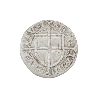 Teutonic szelag, Konrad von Erlichshausen (Grand Master; 1441–1449), cross with elongated arms,