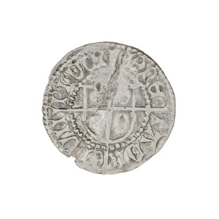 Teutonic szelag, Ludwik von Erlichshausen (Grand Master; 1450–1467). Obverse: Monastic shield of