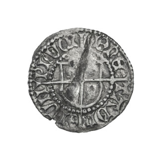 Teutonic szelag, Ludwik von Erlichshausen (Grand Master; 1450–1467). Obverse: Monastic shield of