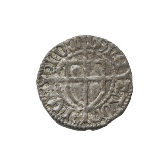 Teutonic szelag, Ludwik von Erlichshausen (Grand Master; 1450–1467), cross with elongated arms,