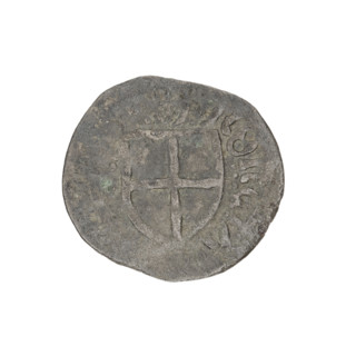 Teutonic szelag, Henryk Reffle von Richtenberg (Grand Master; 1470–1477). Obverse: Teutonic shield