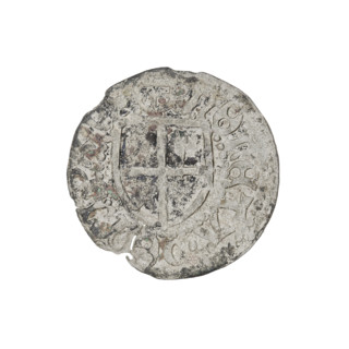 Teutonic szelag, Henryk Reffle von Richtenberg (Grand Master; 1470–1477). Obverse: Teutonic shield