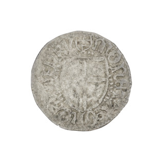 Teutonic szelag, Henryk Reffle von Richtenberg (Grand Master, 1470–1477); obverse: monastic shield