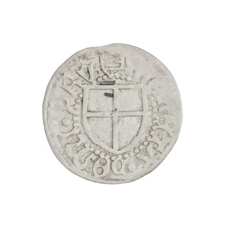 Teutonic szelag, Henryk Reffle von Richtenberg (Grand Master; 1470–1477). Obverse: Teutonic shield