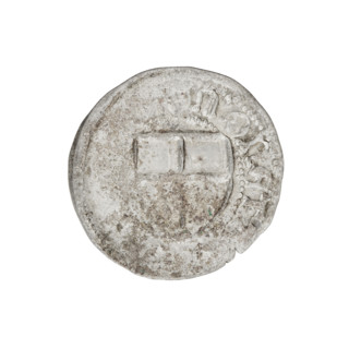 Teutonic szelag, Henryk Reffle von Richtenberg (Grand Master; 1470–1477). Obverse: Teutonic shield