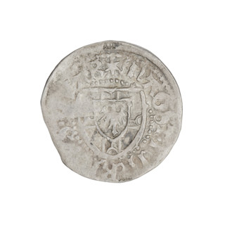 Teutonic szelag, Henryk Reffle von Richtenberg (Grand Master; 1470–1477). Teutonic shield