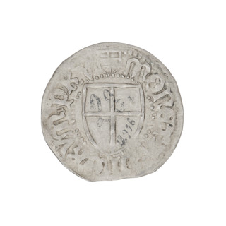 Teutonic szelag, Henryk Reffle von Richtenberg (Grand Master; 1470–1477). Obverse: Monastic shield