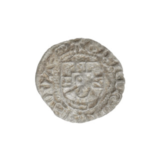 Teutonic szelag, Henryk Reffle von Richtenberg (Grand Master; 1470–1477). Obverse: Teutonic