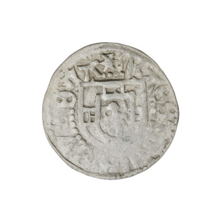 Teutonic szelag, Henryk Reffle von Richtenberg (Grand Master; 1470–1477). Obverse: Teutonic shield