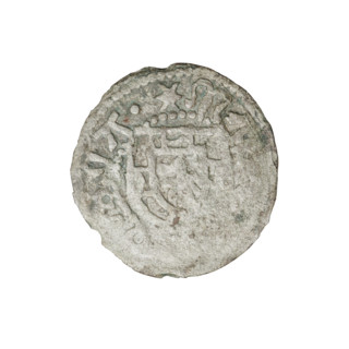 Teutonic szelag, Henryk Reffle von Richtenberg (Grand Master; 1470–1477). Obverse: Teutonic shield